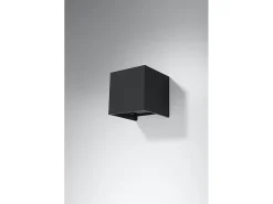 Sollux LUCA - Aplique de pared empotrable LED 1 Light Up Down Negro