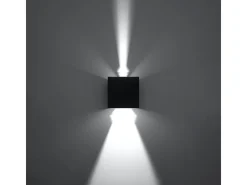 Sollux LUCA - Aplique de pared empotrable LED 1 Light Up Down Negro