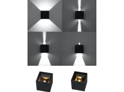 Sollux LUCA - Aplique de pared empotrable LED 1 Light Up Down Negro