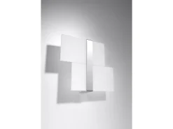 Sollux MASSIMO - Aplique de pared empotrado con 2 luces Blanco, Cromado, G9