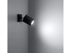 Sollux MERIDA - 1 foco de luz de pared Negro, GU10