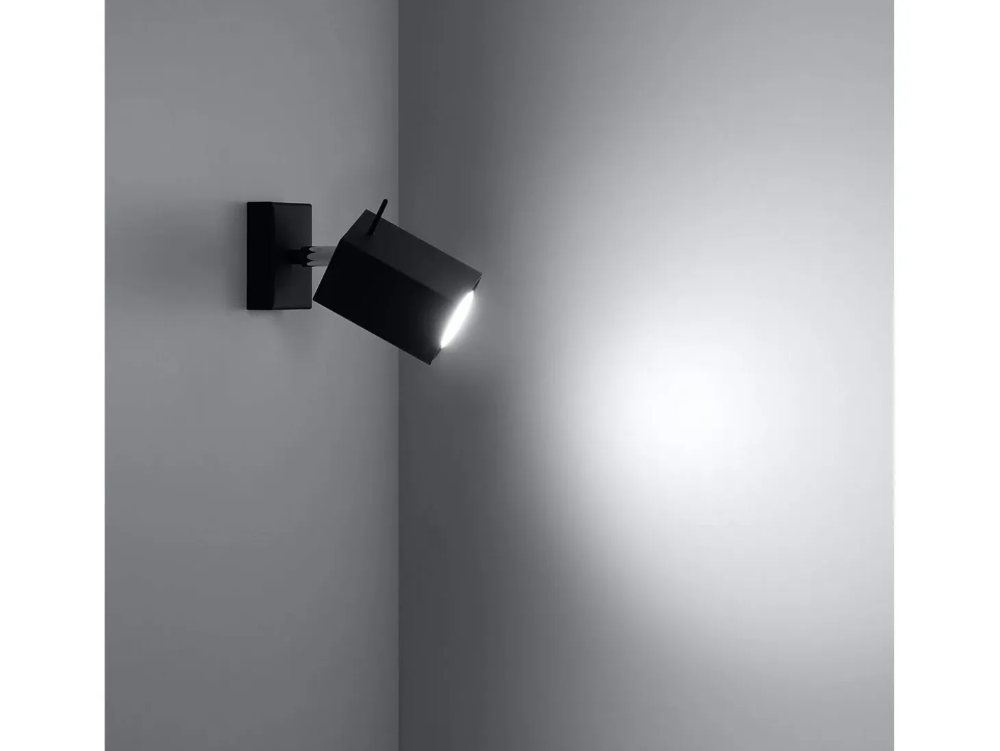 Sollux MERIDA - 1 foco de luz de pared Negro, GU10