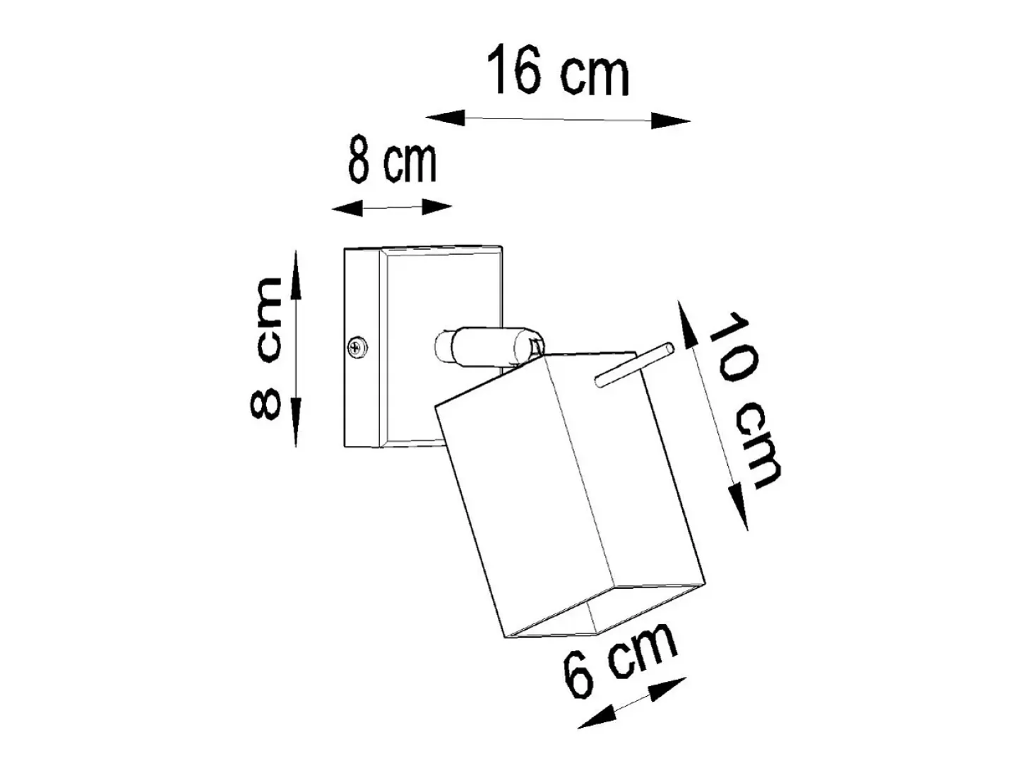 Sollux MERIDA - 1 foco de luz de pared Negro, GU10