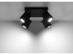 Sollux MERIDA - Cluster de 4 focos de luz negro, GU10