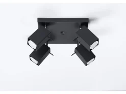 Sollux MERIDA - Cluster de 4 focos de luz negro, GU10