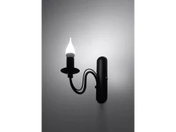 Sollux MINERWA - 1 luz de pared Vela Vela Negra, E14