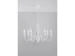 Sollux MINERWA - Lámpara de araña con brazos múltiples 7 luces blanca, E14
