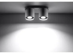 Sollux ORBIS - 2 Downlight montado en superficie gris, GU10