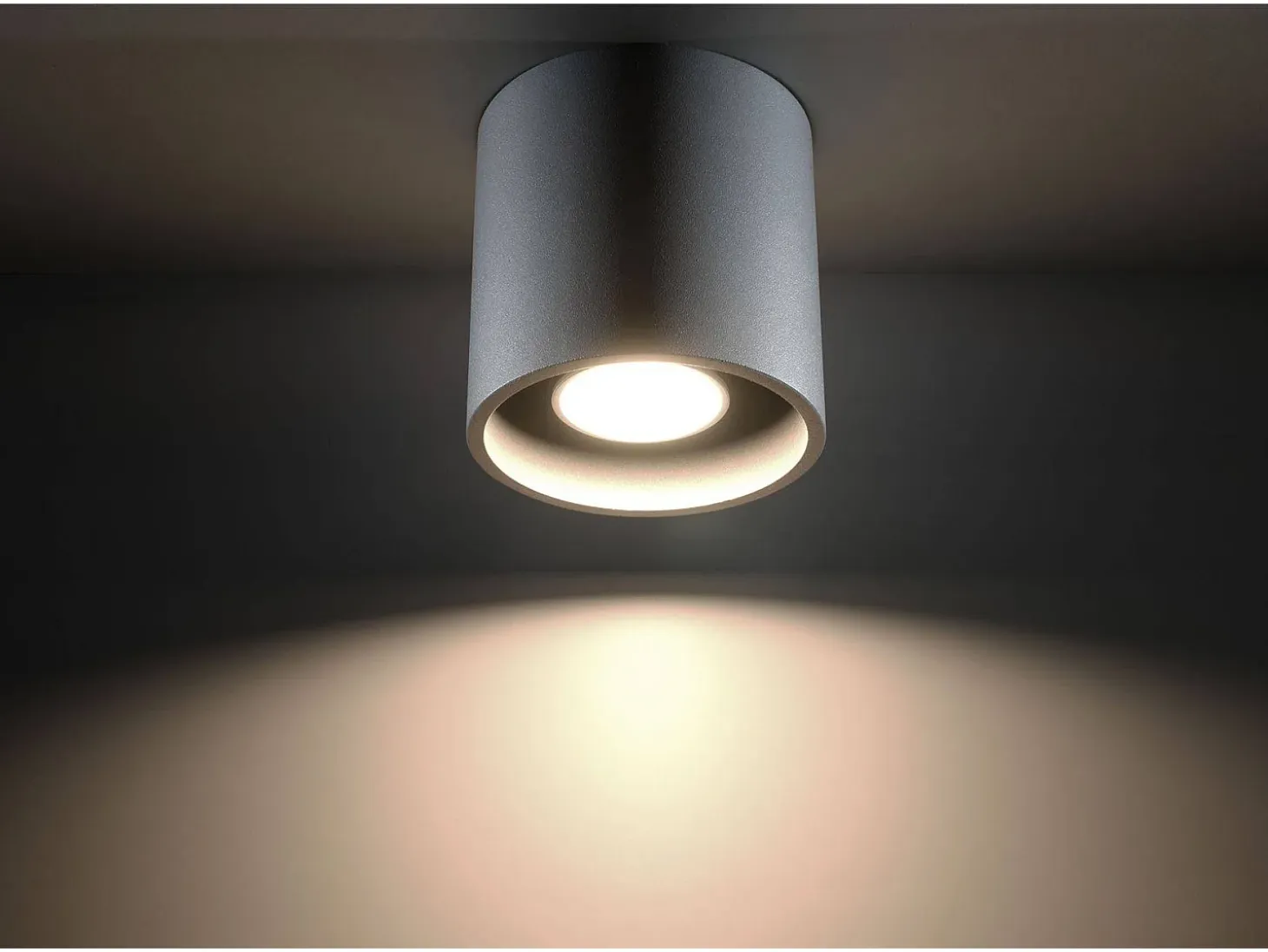 Sollux ORBIS - 1 Downlight de superficie gris, GU10