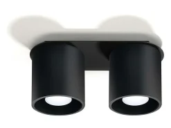 Sollux ORBIS - Downlight montado en superficie de 2 luces Negro, GU10