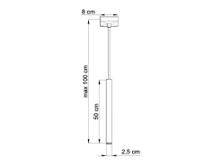 Sollux PASTELO - Lámpara colgante de techo con 1 luz blanca, G9