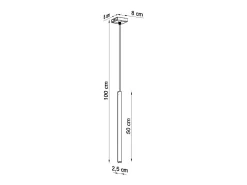 Sollux PASTELO - Lámpara colgante de techo con 1 luz blanca, G9