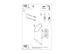 Sollux PENNE - 1 lámpara de pared Light Up Down Blanca, G9