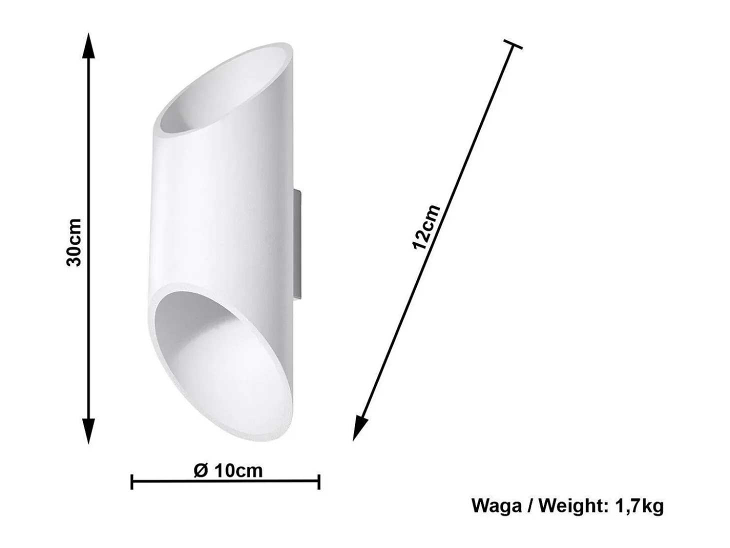 Sollux PENNE - 1 lámpara de pared Light Up Down Blanca, G9