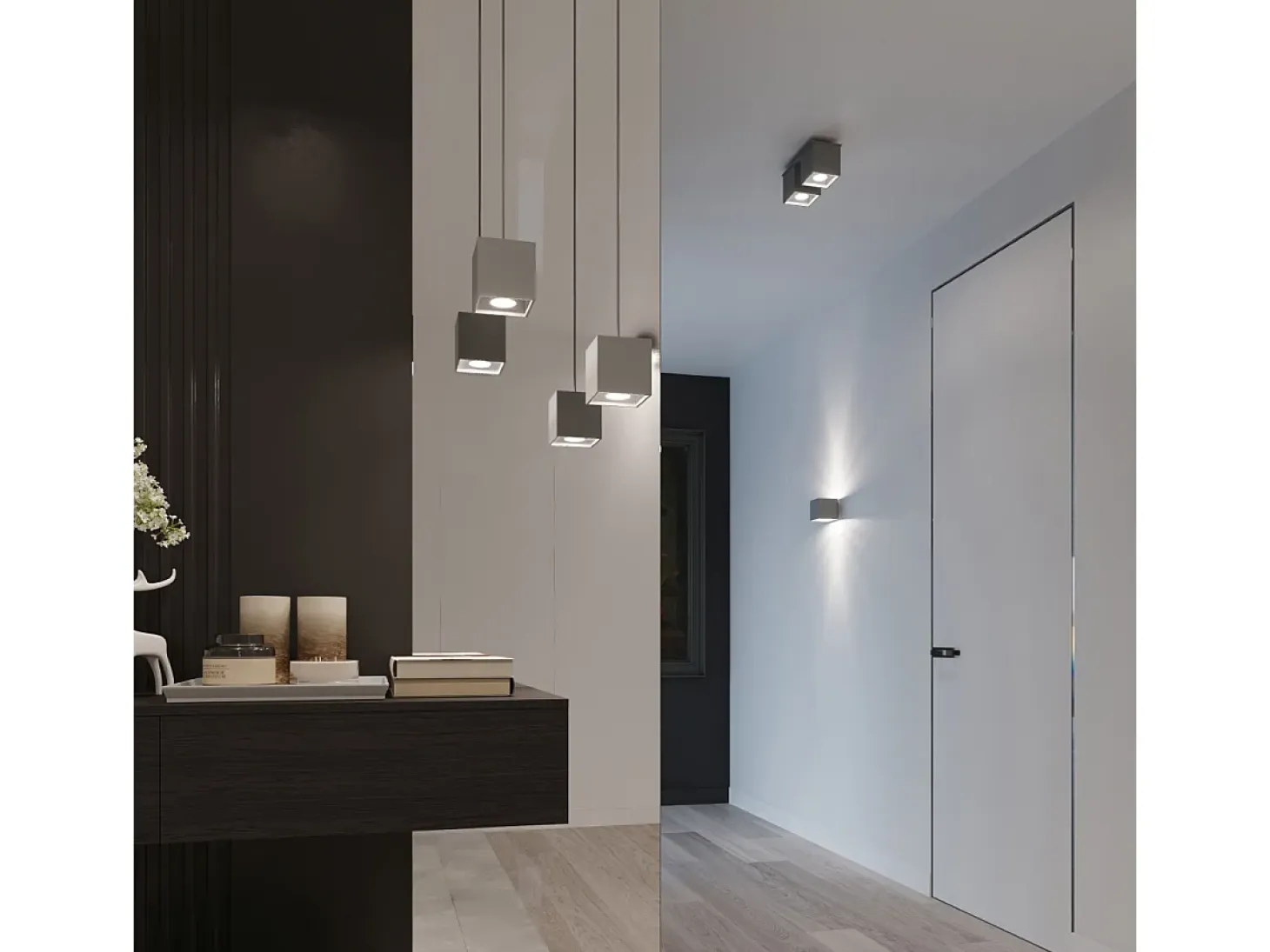 Sollux QUAD - 1 Downlight de superficie gris, GU10