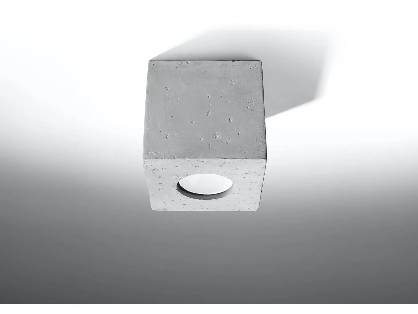 Sollux QUAD - 1 Downlight de superficie de luz blanco apagado, GU10