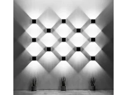 Sollux QUAD - 1 lámpara de pared Light Up Down Negra, G9