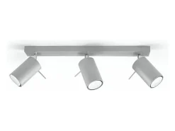 Sollux RING - Barra de 3 focos de luz gris, GU10