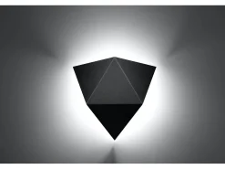 Sollux SOLIDO - Aplique de pared 2 luces Negro, G9