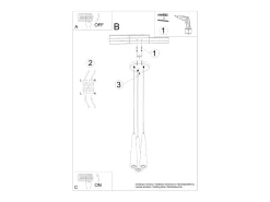 Sollux Sula Lámpara de Techo Suspendida Cluster Madera Natural