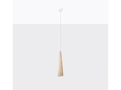 Sollux Sula Lámpara de Techo Suspendida Fina Madera Natural