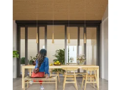 Sollux Sula Lámpara de Techo Suspendida Fina Madera Natural
