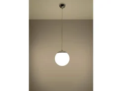 Sollux UGO - 1 Light Globe colgante blanco, cromo, E27