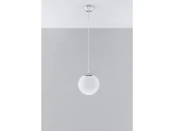 Sollux UGO - 1 Light Globe colgante blanco, cromo, E27