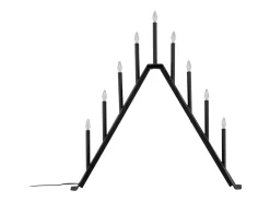 Son velas de adviento eléctricas de 9 luces de color negro.