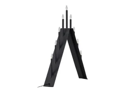 Son velas de adviento eléctricas de 9 luces de color negro.