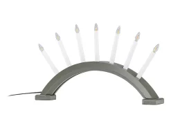 Soporte de adviento eléctrico Kebnekaise de 7 luces de color verde.