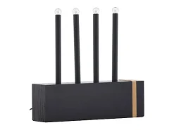 Soporte de adviento Fjällberget eléctrico 4 luces negro.