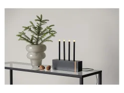 Soporte de adviento Fjällberget eléctrico 4 luces negro.