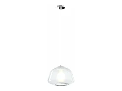 Sosp. Cromo 1 Luce Vetro Alpha Trasparente