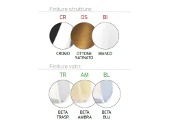 Sosp. Cromo 1 Luce Vetro Beta Trasparente