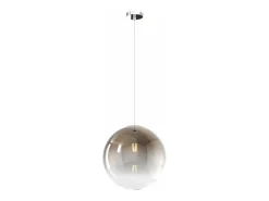 Sosp. Cromo 1 Luce Vetro Grande Bronzo