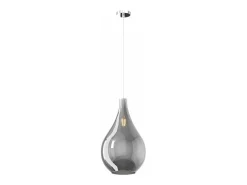 Sosp. Cromo 1 Luce Vetro Grande Fumé