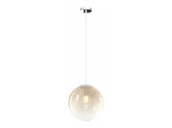 Sosp. Cromo 1 Luce Vetro Medio Ambra