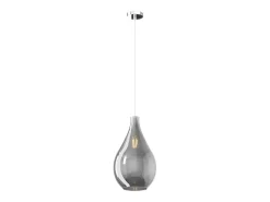 Sosp. Cromo 1 Luce Vetro Medio Fumé