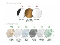 Sosp. Cromo 1 Luce Vetro Trasparente