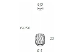 Sosp. Cromo 1 Luce Vetro Verde