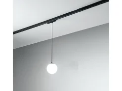Sospensione Binario Metallo Nero Acrilico Led 15W 3000K