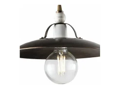 Sospensione Cantina Stile Industrial 1 Luce Ferro Marrone E Oro