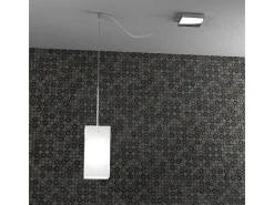 Sospensione Contemp Crazy Decentratori Metallo Cromo Vetro Bianco 1 Luce E27