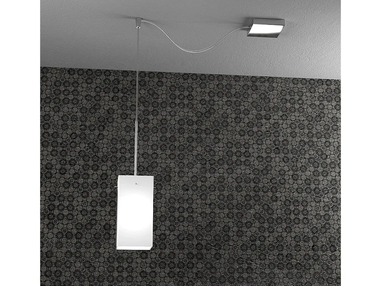 Sospensione Contemp Crazy Decentratori Metallo Cromo Vetro Bianco 1 Luce E27