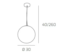 Sospensione Contemp Glitter Metallo Cromo Vetro Soffiato Trasp 1 Luce E27 30Cm