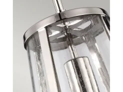 Sospensione Contemporanea Harrow Alluminio Nichel Lucido Vetro 1 Luce E27 D20Cm
