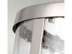 Sospensione Contemporanea Harrow Alluminio Nichel Lucido Vetro 1 Luce E27 D20Cm