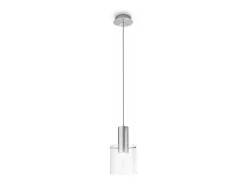 Sospensione Contemporanea Hugo Metallo Trasparente 1 Luce
