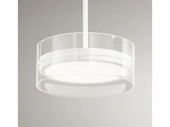Sospensione Contemporanea Aere Metallo Bianco Vetro Led 14W 3000K